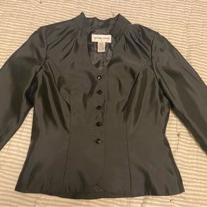 Victor Costa faux satin jacket
